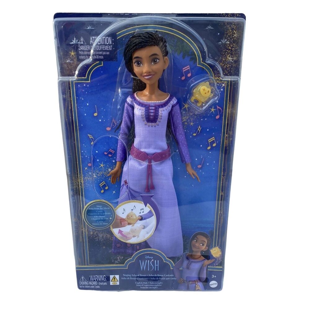 Disney's Wish Singing Asha Of Rosas Movie Canta Afro-Latina Doll Disney Latino‎